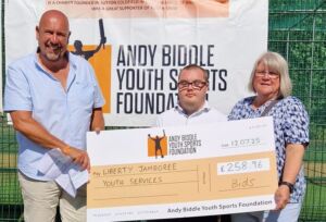 Andy Biddle Cheque Andy Biddle cheque